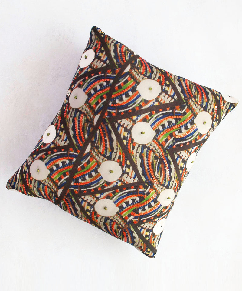 Afro Beaded Cushion