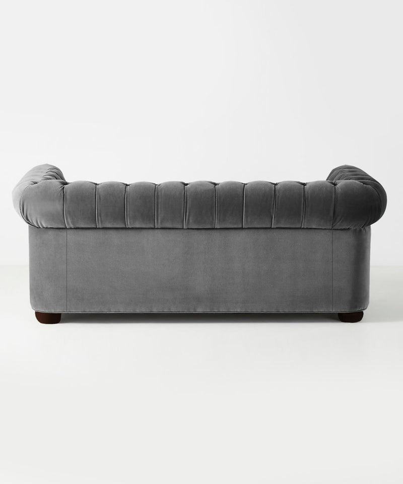 Luxe Tuxedo Stone Grey Sofa 