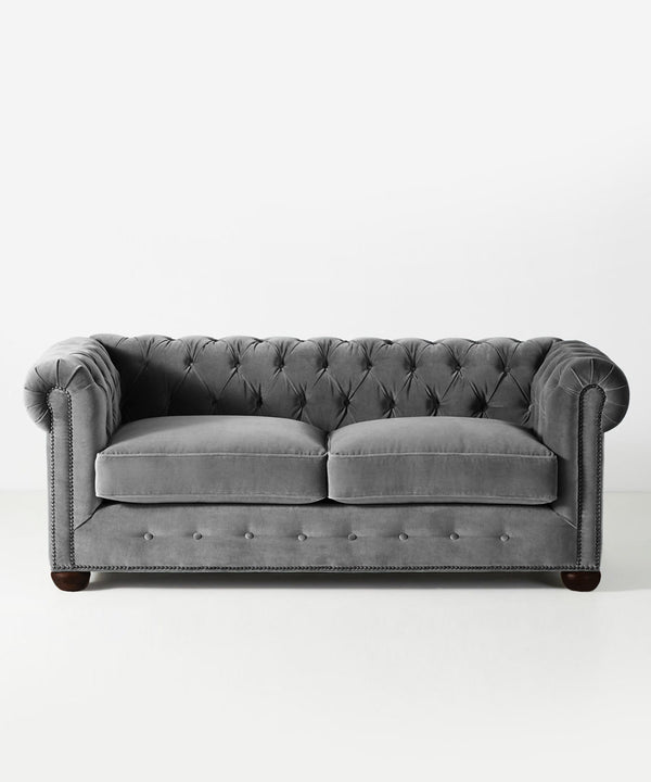 Luxe Tuxedo Stone Grey Sofa 